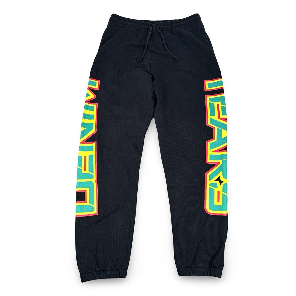 Denim Tears Spring Gardens Mens Black Green Graphic Sweatpants Joggers Size L